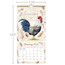 Load image into Gallery viewer, Vertical Wall Calendar - Proud Rooster