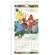 Load image into Gallery viewer, Vertical Wall Calendar - Garden Botanical