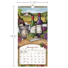 Load image into Gallery viewer, Vertical Wall Calendar - Wine Country