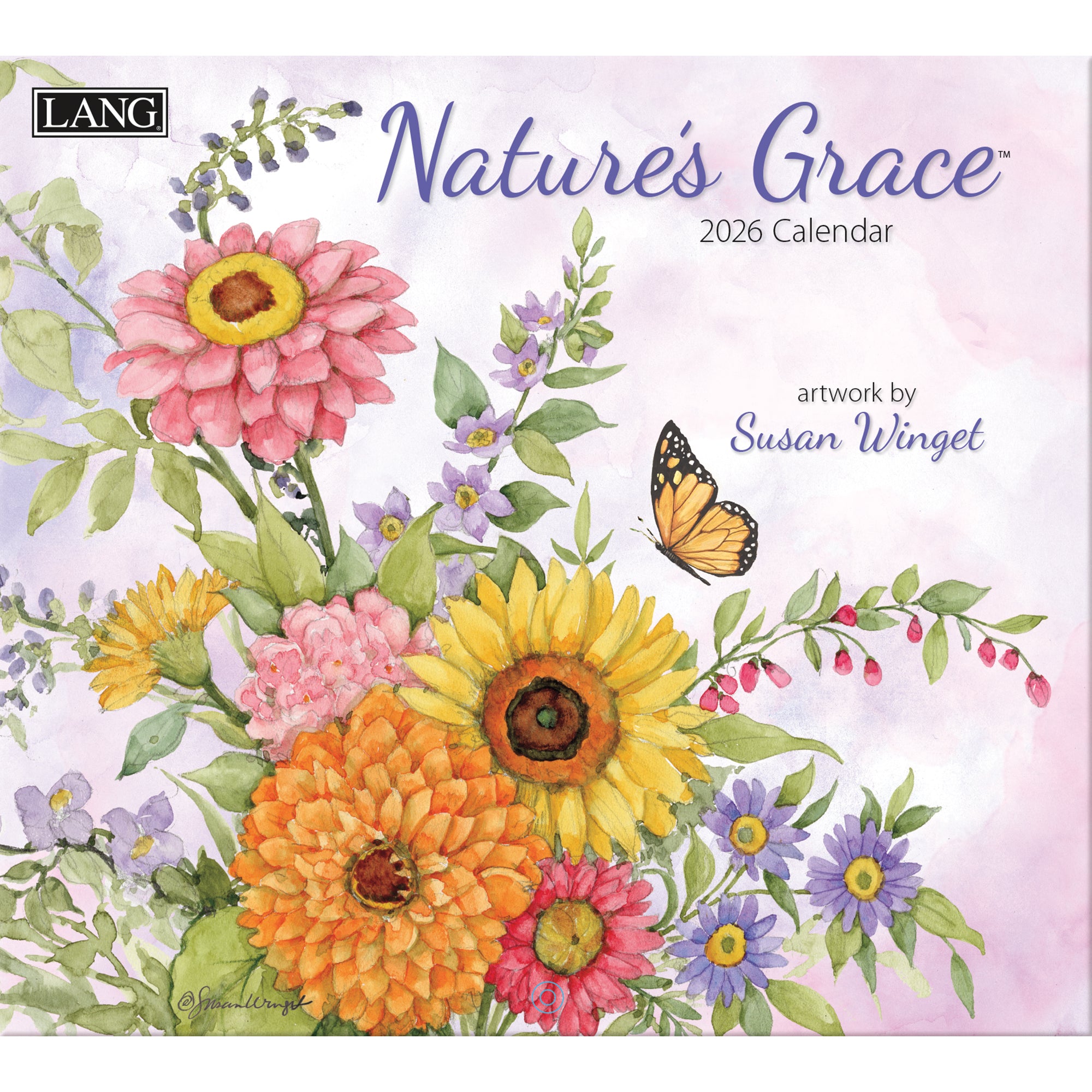 LANG社　SUSAN WINGET アドレスブック　カントリー Lang Flower Jars Address Book by Susan Winget 7.56
