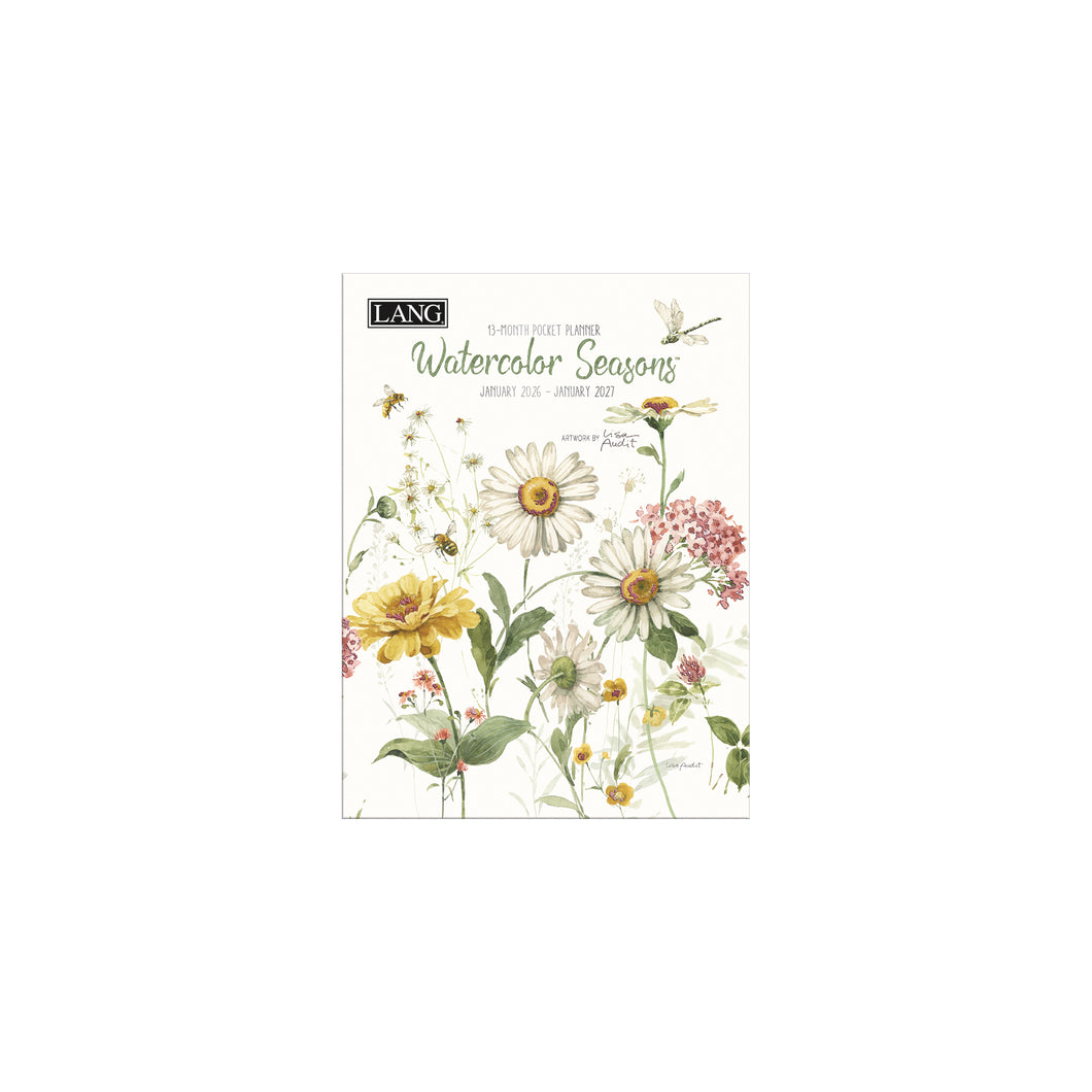 2026 Monthly Pocket Planner - Watercolor Seasons