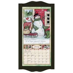 Vertical Wall Calendar Frame - Black Finish