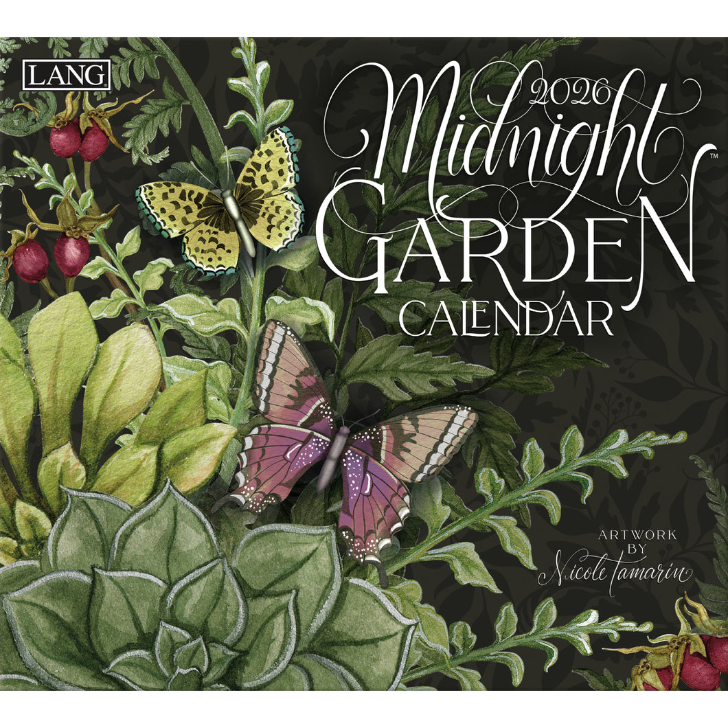 2026 Lang Calendar - Midnight Garden