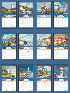 2024 Lang Calendar - Lighthouses